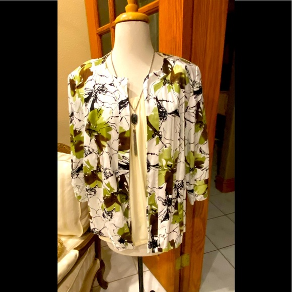 Dress Barn Jackets & Coats Jacket Size 416 In Olive And Brown With